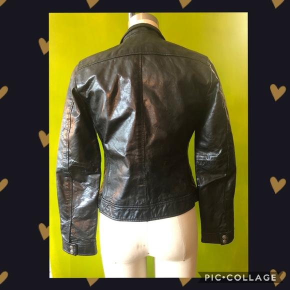 Vintage Gap Leather Moto Jacket - Picture 2 of 7